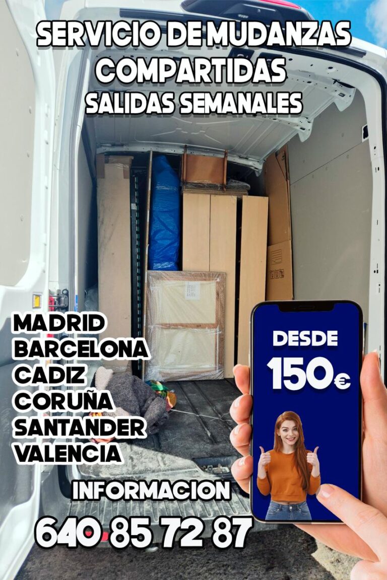 Traslados con recogida a domicilio a cualquier punto de España desde Madrid